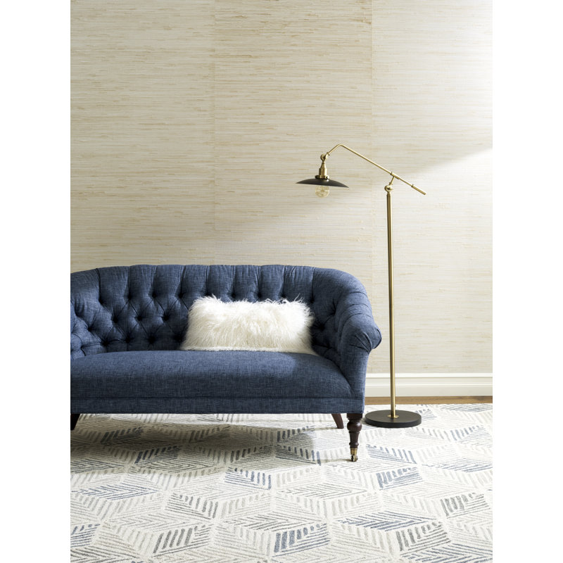 Dash and Albert Rugs Karari Looped/Hooked Wool Geometric Area Rug in Gray/Blue & Reviews Perigold